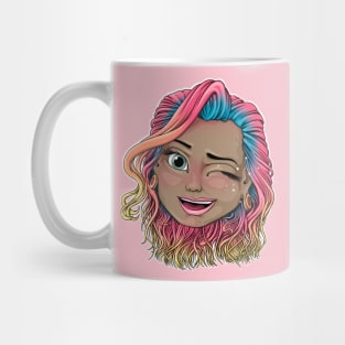 Reva Prisma winking face emoji Mug